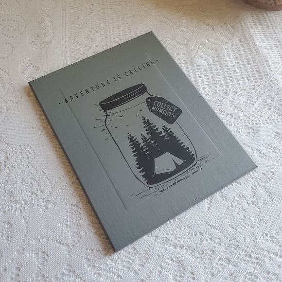 Handmade Recycled Art "Adventure is Calling" 5x7 - Picture 2 of 4